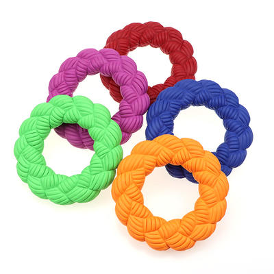 Ring Toy Dog Interactive Dog Squeaky Toy Rubber Puppy Squeaky Toys